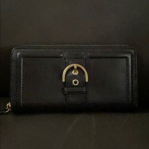 Genuine Leather Coach Zip Wallet